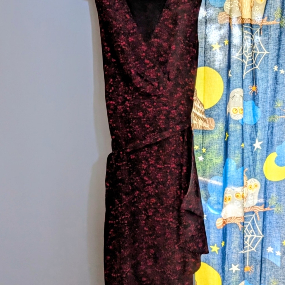 Vintage Jacob Dark Floral Midi Dress